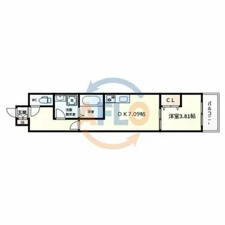 Alivis新町【5階】の間取り
