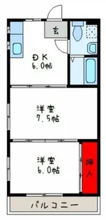 モラーダフジモト【4階】の間取り