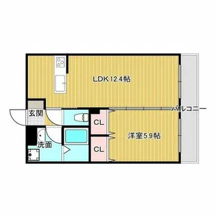 フラッハ【3階】の間取り