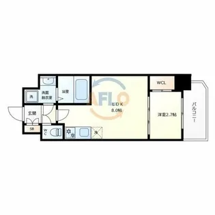 セレニテ夕陽丘エクラ【9階】の間取り