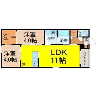 REGALESTラヴ守山【1階】の間取り