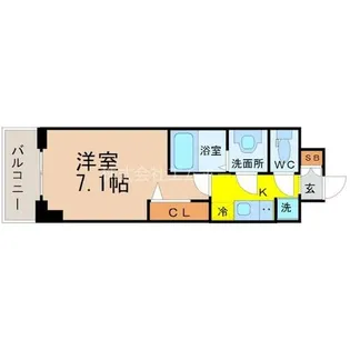 プレサンス桜通ベルノ【6階】の間取り
