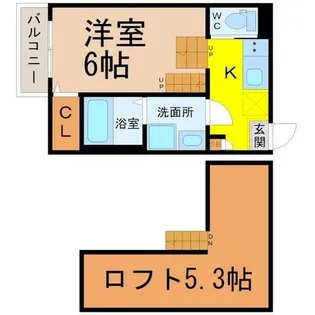 ハーモニーテラス川名町【2階】の間取り