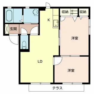 ディアス福泉【1階】の間取り