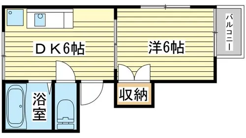 ナイスワン広畑【206号室】の間取り