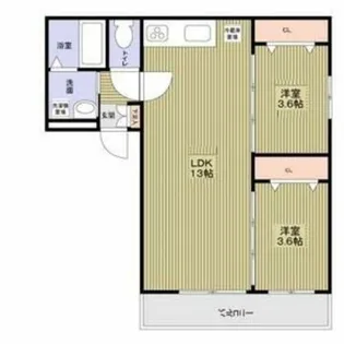 大阪府東大阪市若江本町1丁目【アパート】の間取り