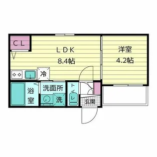 シエルブルー新守山【2階】の間取り