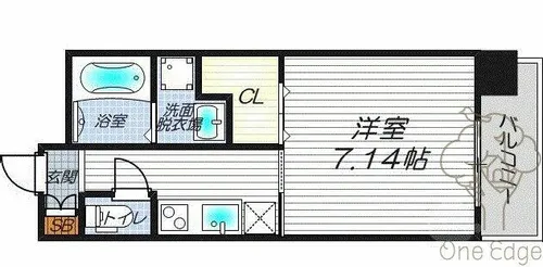 ネオシティ天神橋【5階】の間取り