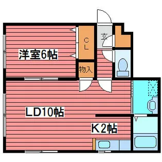 ライフコート月寒【105号室】の間取り