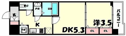 ラヴ神戸三宮【15階】の間取り