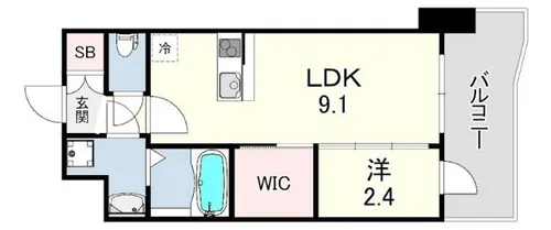 セレニテ神戸駅前アリエ【8階】の間取り