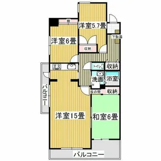 御器所サンハイツ【12階】の間取り