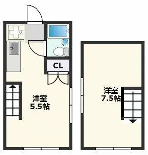 グレースコーポⅡ【2階】の間取り
