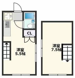 グレースコーポⅡ【2階】の間取り
