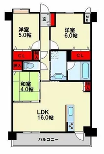 ザ・プレースひびきのウエスト【4階】の間取り