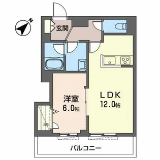 メゾン・ニューいろは【0401号室】の間取り