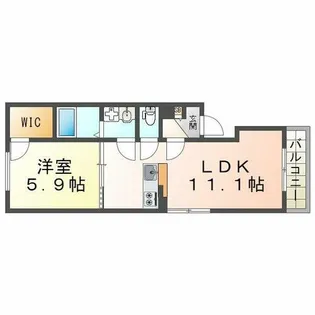 ベイコート東舞子【1階】の間取り