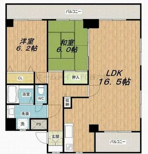 グランデージ今里【9階】の間取り