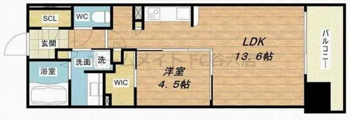 OPUS RESIDENCE SHINSAIBASHI SOUTH【10階】の間取り