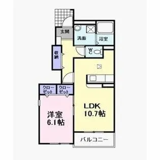 クラール・ベルF・U【1階】の間取り