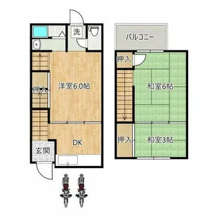 大阪府和泉市富秋町1丁目【一戸建】の間取り