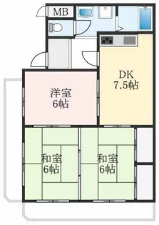 大阪府堺市西区上【マンション】の間取り