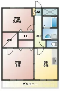 ブロードタウン大崎B棟【203号室】の間取り