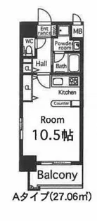 ブランクレール谷町【8階】の間取り