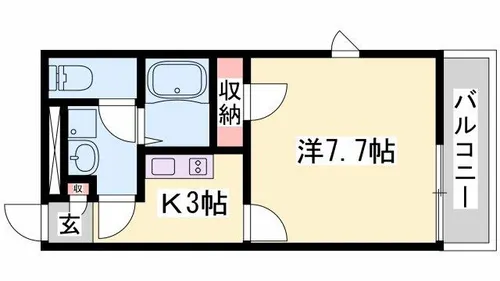 FORTUNA片田町【204号室】の間取り