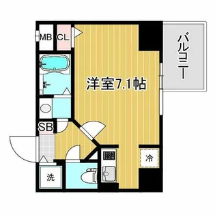 S-RESIDENCE難波Briller【4階】の間取り
