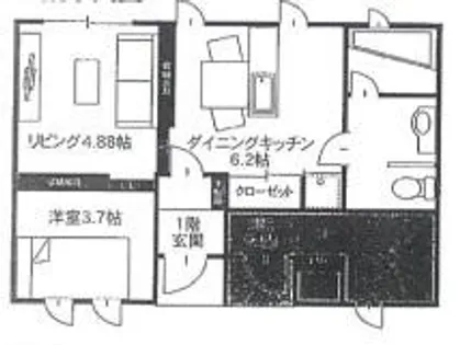 兵庫県姫路市勝原区熊見【アパート】の間取り