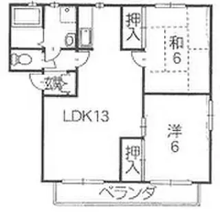 ディアス東町ノ坪B【201号室】の間取り