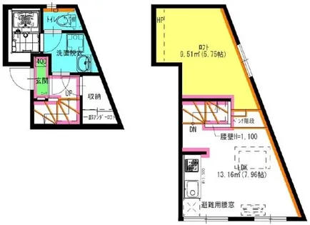 RADIANCE名駅本陣Ⅱ【301号室】の間取り