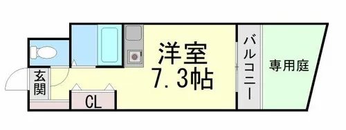 六甲カーサ・デ・ピエドラ【1階】の間取り
