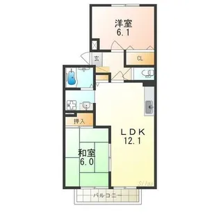 グリーンベル【2階】の間取り