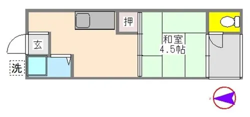 シオン荘【1階】の間取り