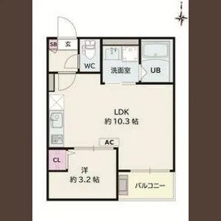 Jack minamijuichibanⅠ【1階】の間取り