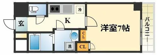 ウエスト東向日駅前【401号室】の間取り