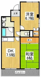 エレガンス初芝【1階】の間取り