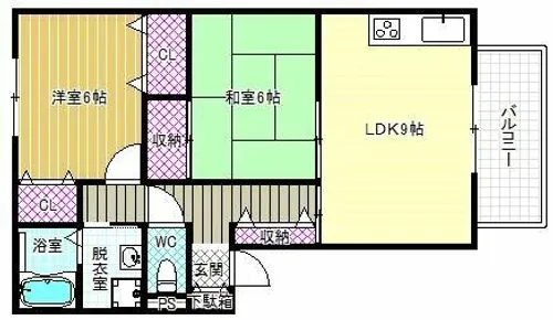 ベルナール加川【2階】の間取り