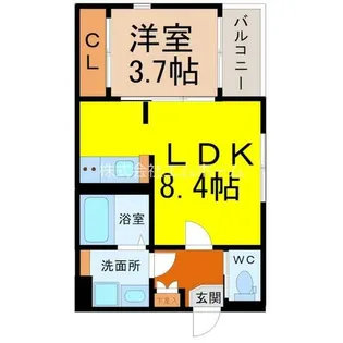 Arca Urbana上飯田【201号室】の間取り