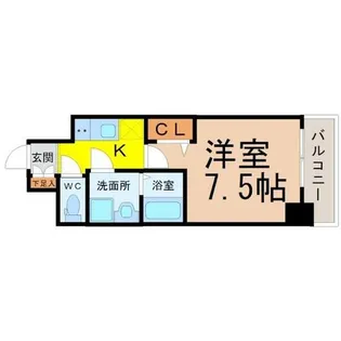 プレサンス桜通ザ・タイムズ【9階】の間取り