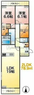 WOOD’SPEAK大濠【3階】の間取り