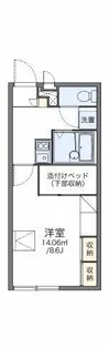 レオパレスドゥ ボワ【110号室】の間取り