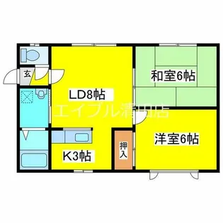 クリスタルF【101号室】の間取り