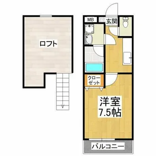 ポプラーレ狭山【2階】の間取り