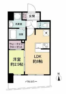 アドバンス難波ラシュレ【6階】の間取り