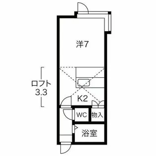 リストワール札幌北【203号室】の間取り