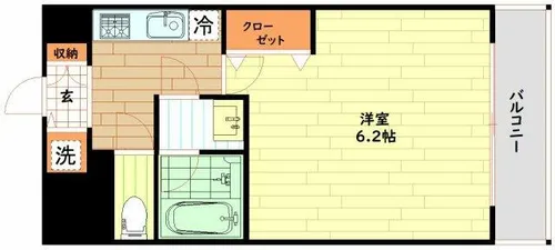 アクアプレイス梅田Ⅲ【8階】の間取り