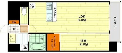 LiveCasa天満橋【5階】の間取り